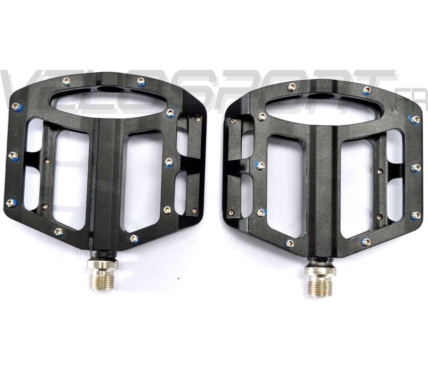 Pédales De Vélo Pliables En Alliage D'aluminium – 1,4 Cm D'épaisseur, Couleur Noir – Pour Vélos Pliants, VTT, Route – Filetage 9/16" - 12